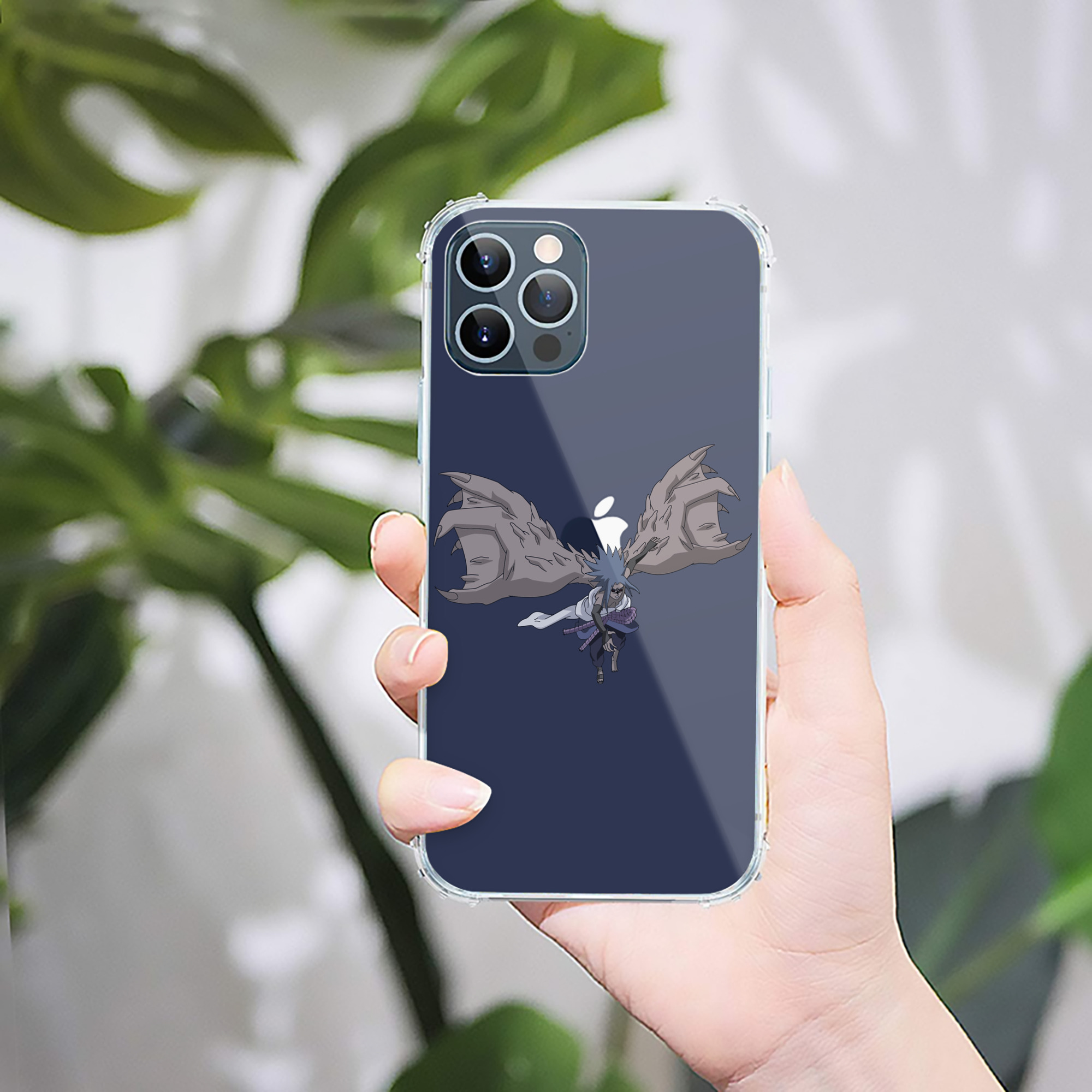 （画像用） NARUTO -ナルト- うちは サスケ Uchiha Sasuke 【iPhone 12シリーズ対応】透明スマホケース（クリアソフトケース）